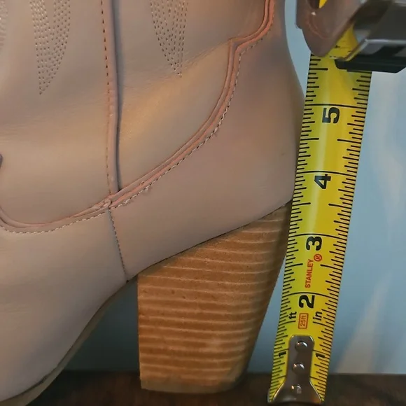 Steve Madden Baby Pink Heeled Cowboy Boots - Picture 9 of 12